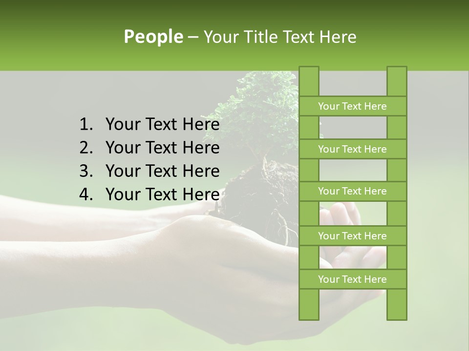 Portrait Peaceful Retired PowerPoint Template