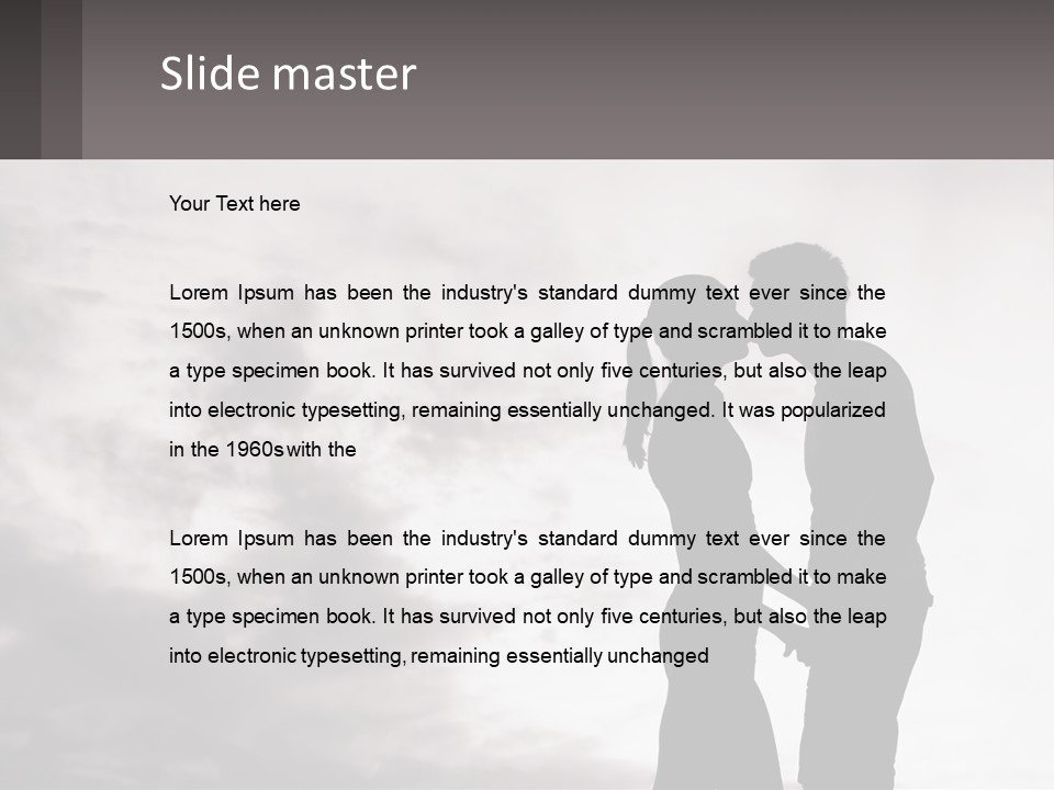 Life Portrait Sand PowerPoint Template