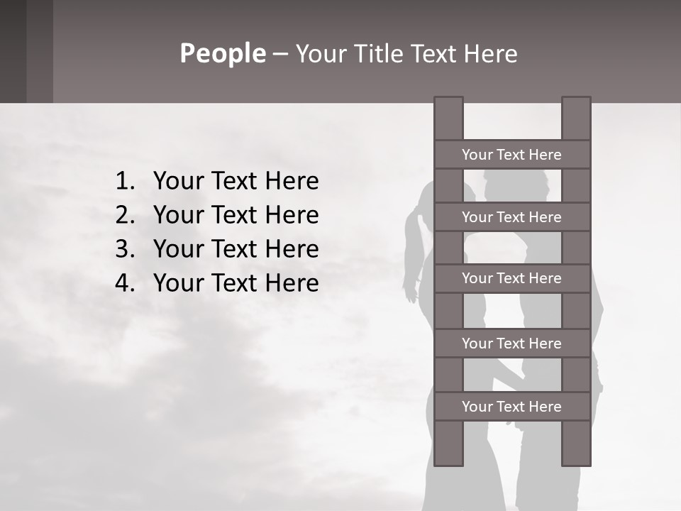 Life Portrait Sand PowerPoint Template