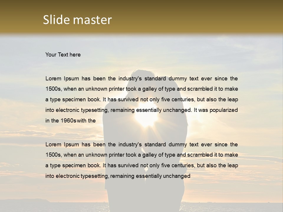 White Sad Sunset PowerPoint Template