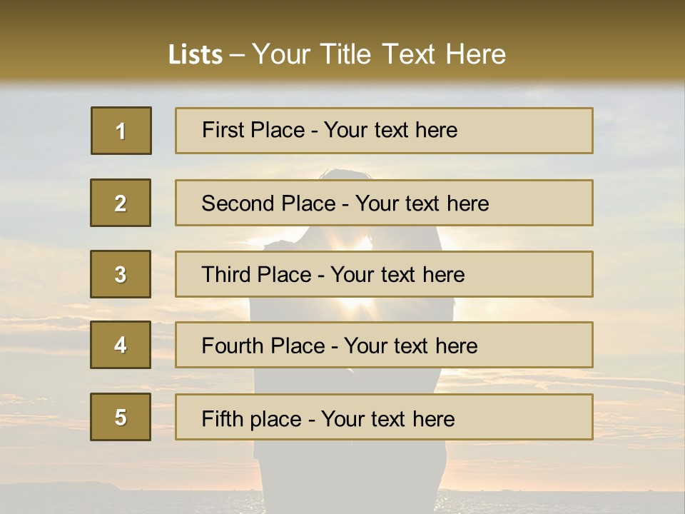 White Sad Sunset PowerPoint Template