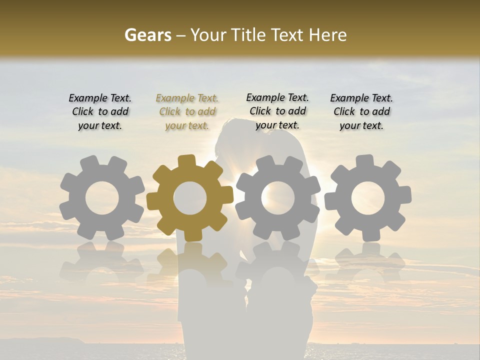 White Sad Sunset PowerPoint Template