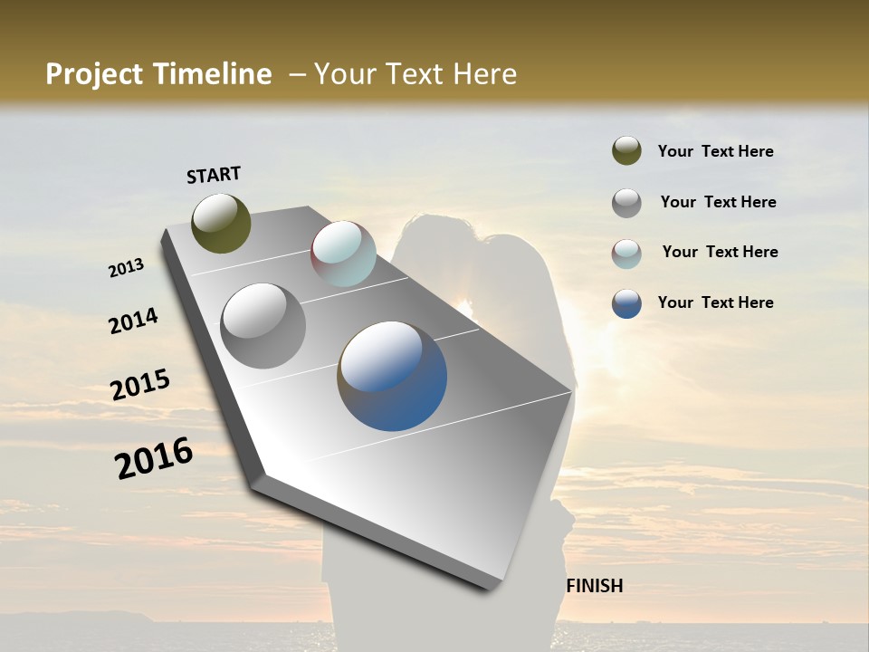 White Sad Sunset PowerPoint Template