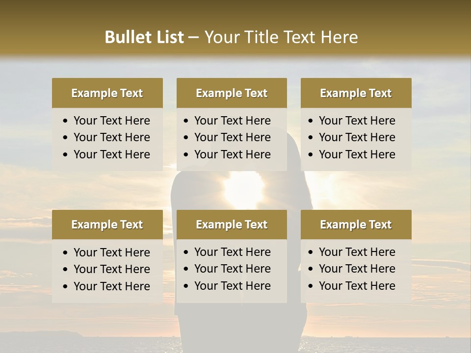 White Sad Sunset PowerPoint Template