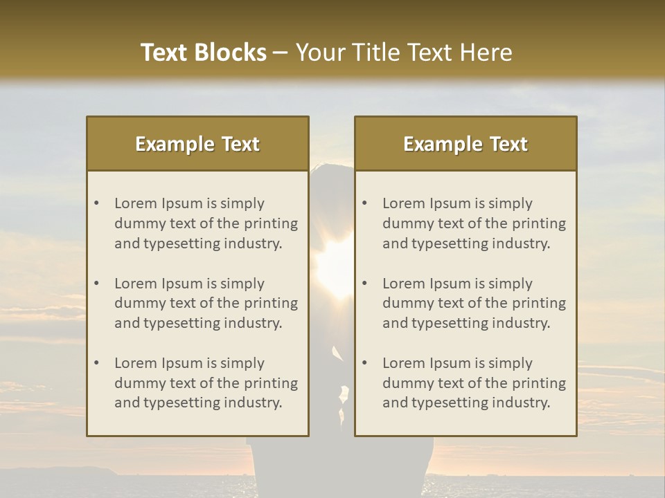 White Sad Sunset PowerPoint Template