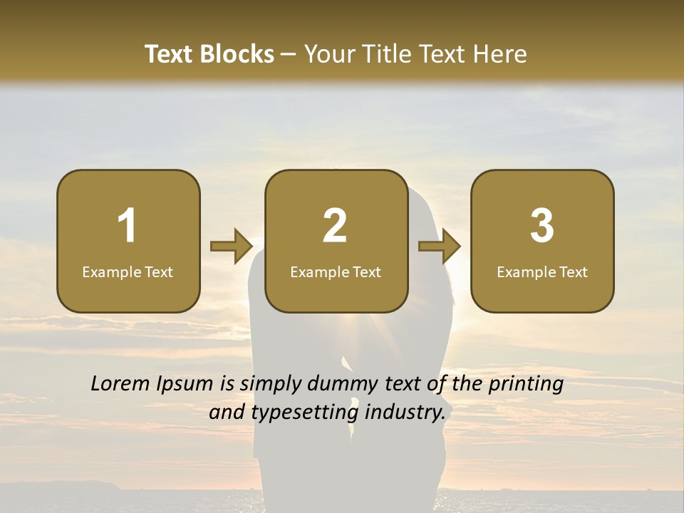 White Sad Sunset PowerPoint Template