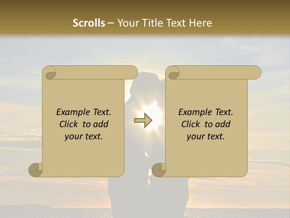 White Sad Sunset PowerPoint Template