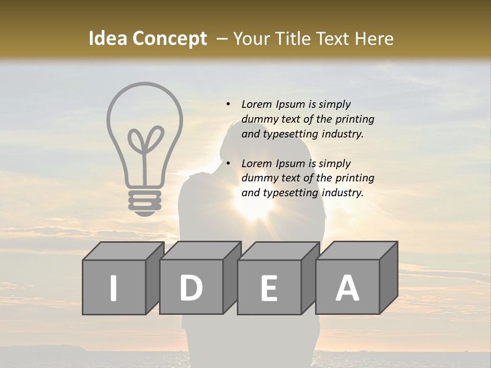 White Sad Sunset PowerPoint Template