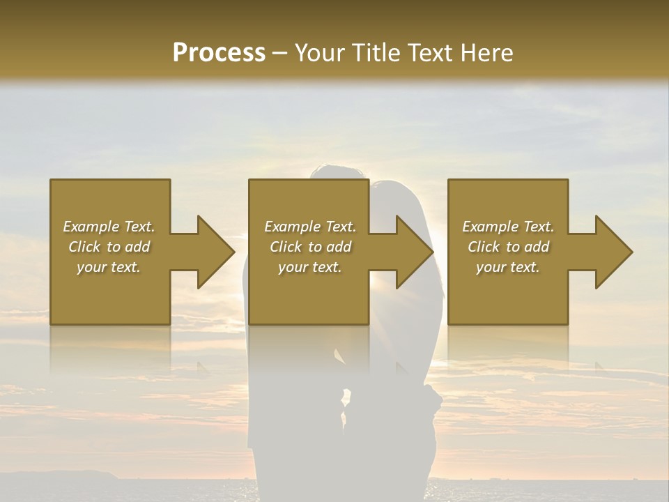 White Sad Sunset PowerPoint Template