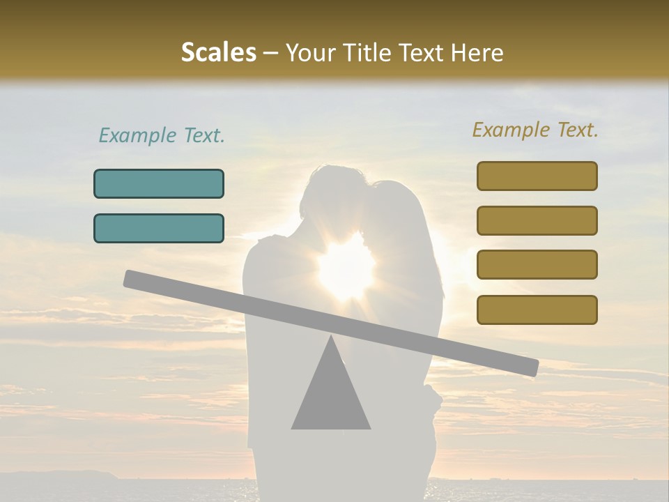 White Sad Sunset PowerPoint Template