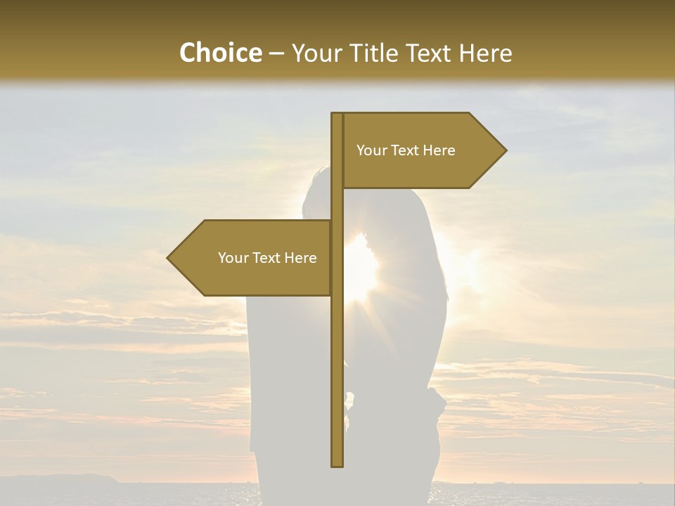 White Sad Sunset PowerPoint Template