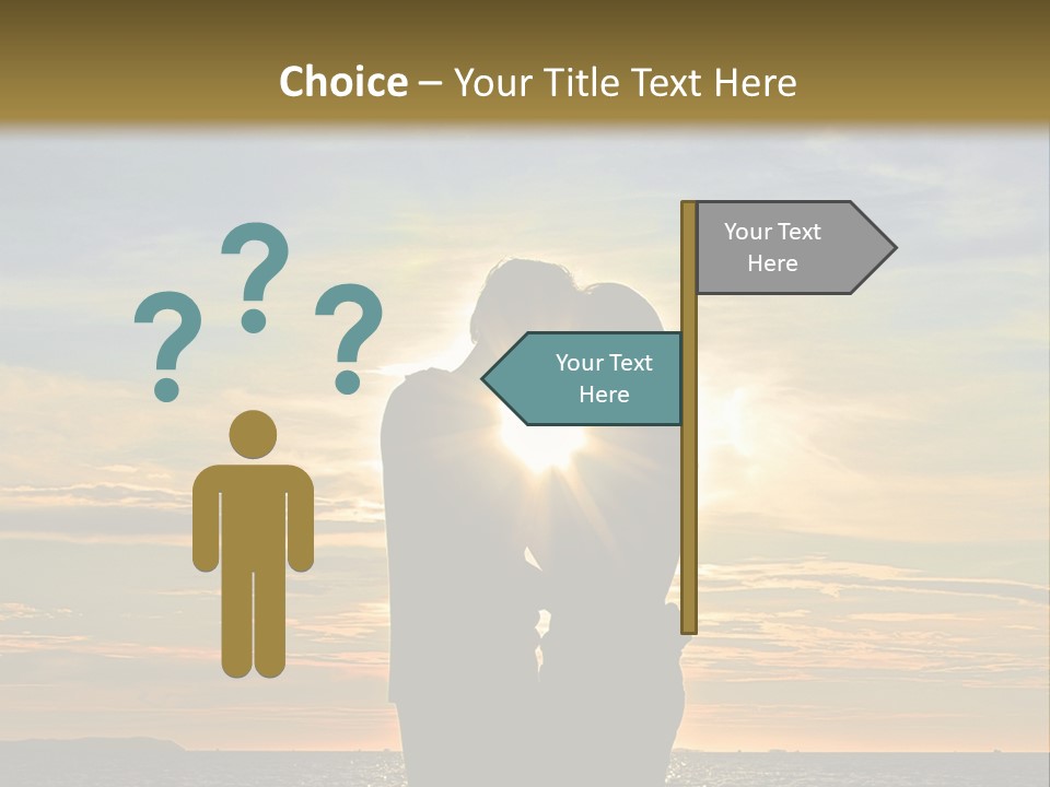 White Sad Sunset PowerPoint Template