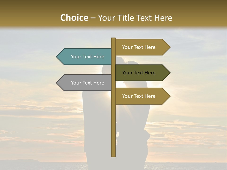 White Sad Sunset PowerPoint Template
