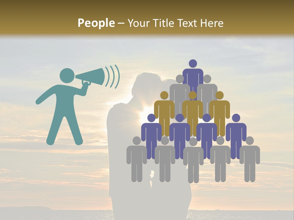 White Sad Sunset PowerPoint Template