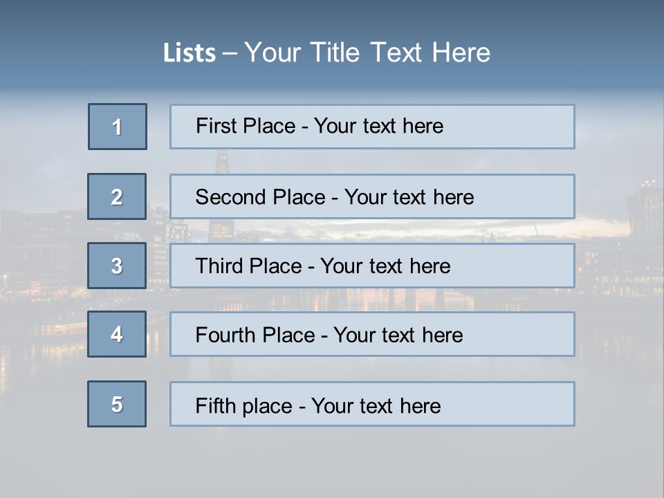 Standing Caucasian Water PowerPoint Template