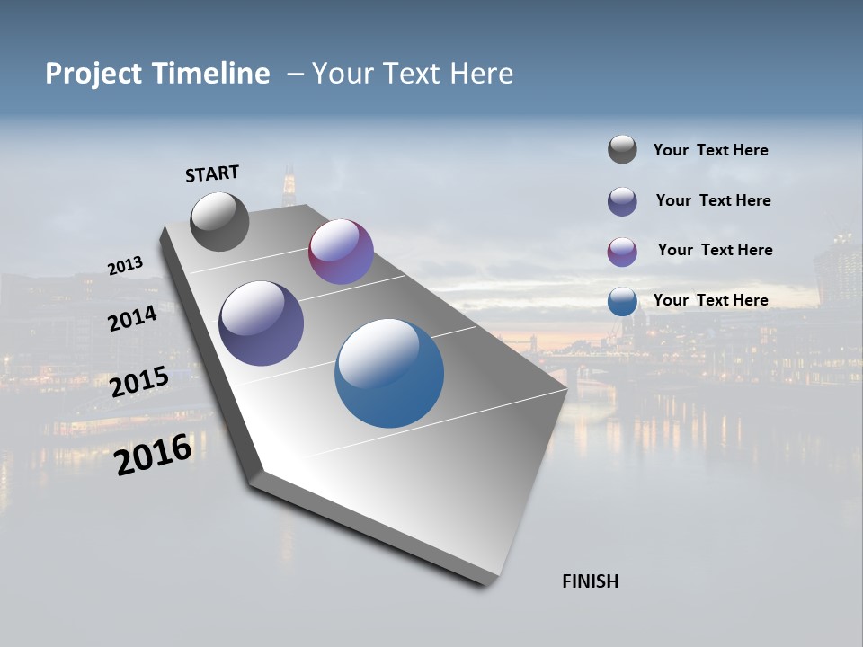 Standing Caucasian Water PowerPoint Template