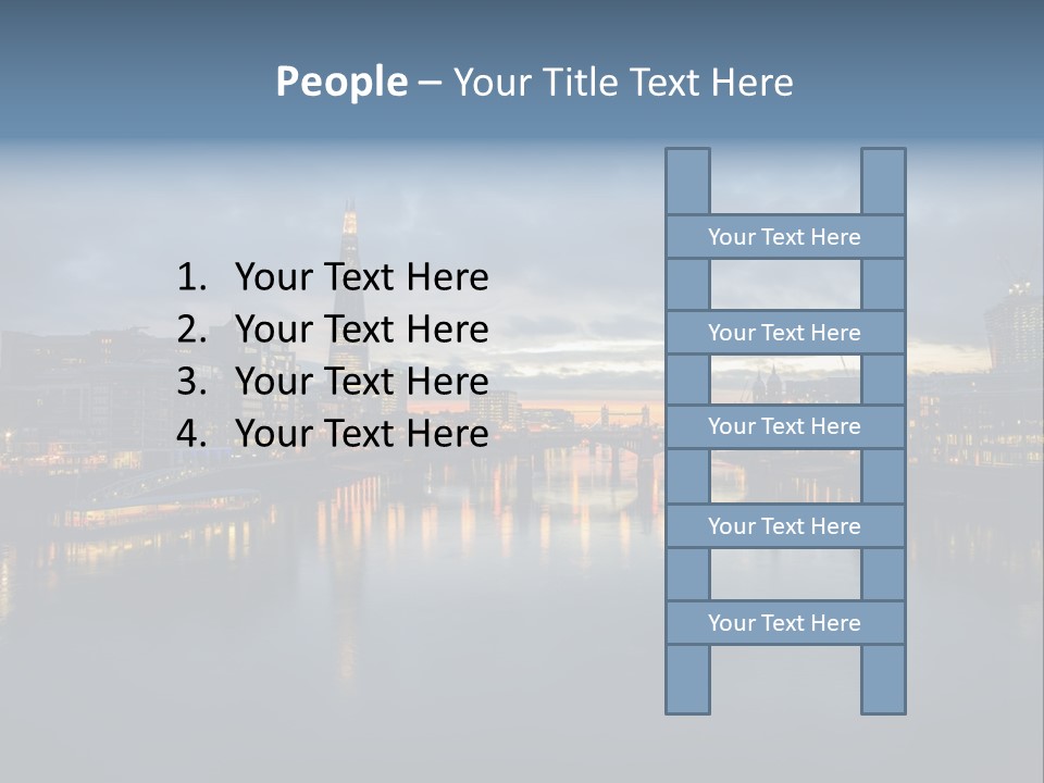Standing Caucasian Water PowerPoint Template