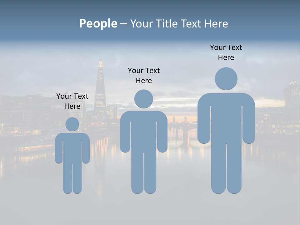 Standing Caucasian Water PowerPoint Template