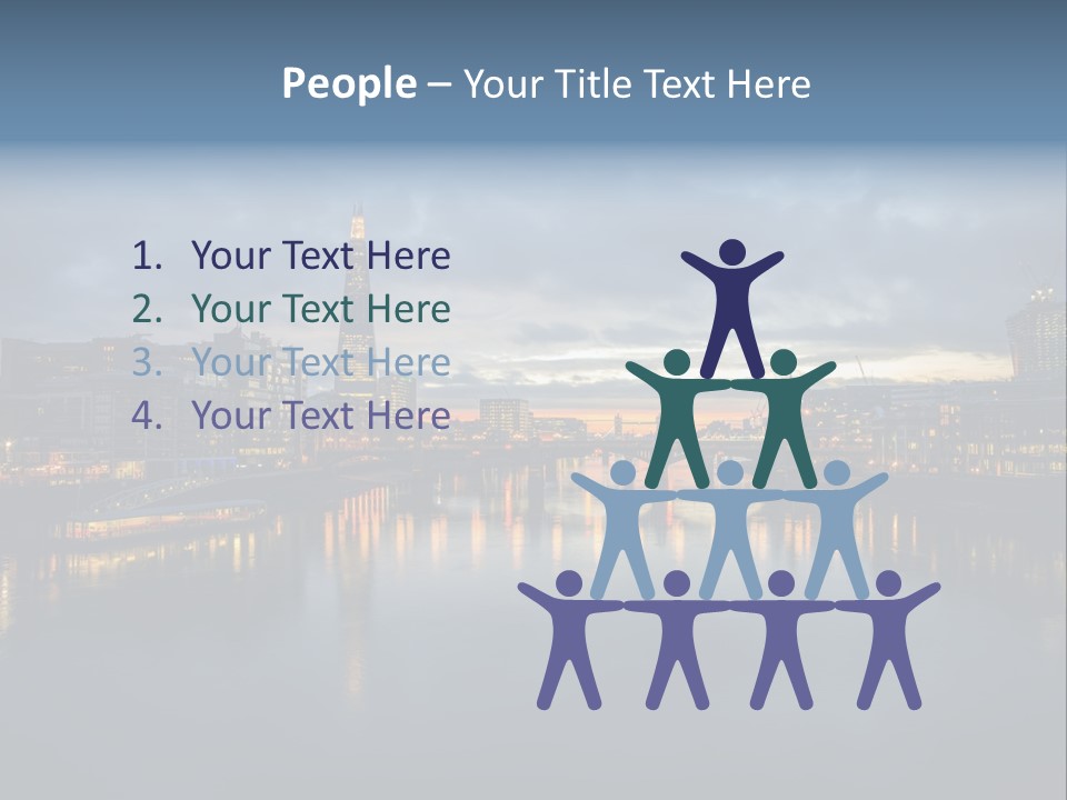 Standing Caucasian Water PowerPoint Template
