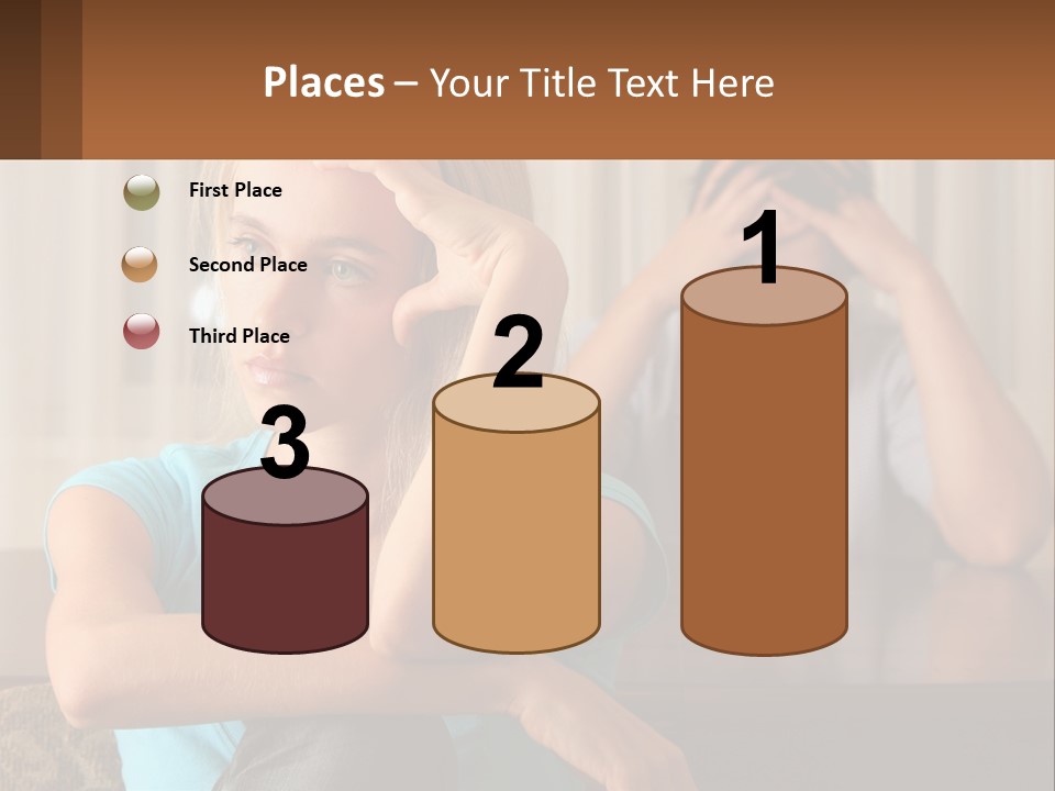 White Retired Daughter PowerPoint Template