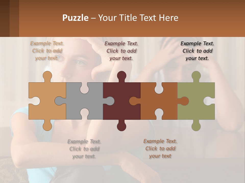 White Retired Daughter PowerPoint Template