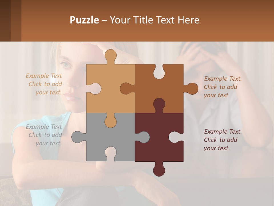 White Retired Daughter PowerPoint Template