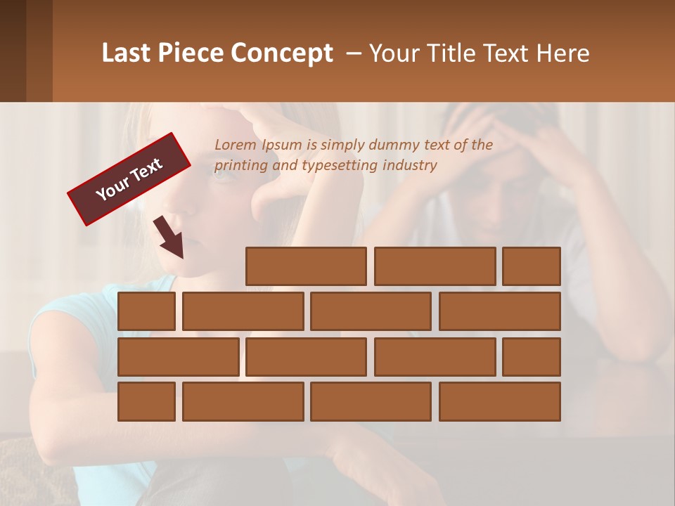 White Retired Daughter PowerPoint Template