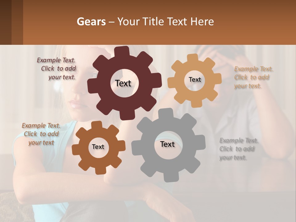 White Retired Daughter PowerPoint Template