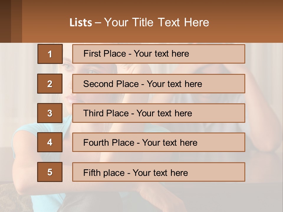 White Retired Daughter PowerPoint Template