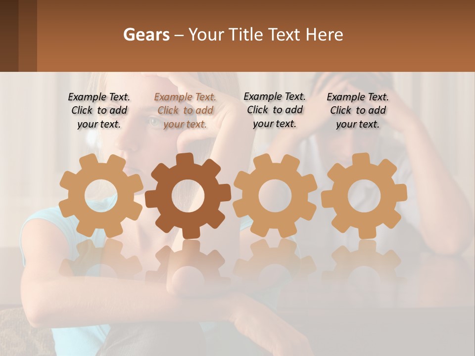 White Retired Daughter PowerPoint Template