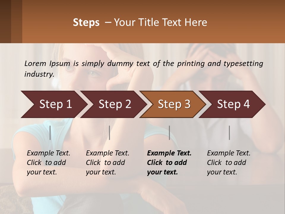White Retired Daughter PowerPoint Template