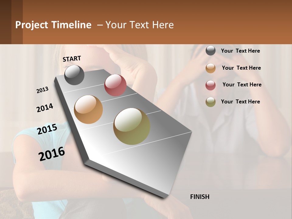 White Retired Daughter PowerPoint Template