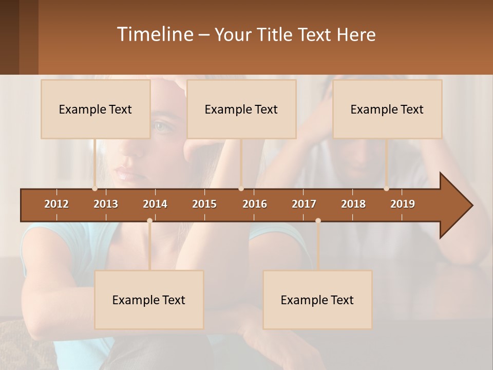 White Retired Daughter PowerPoint Template