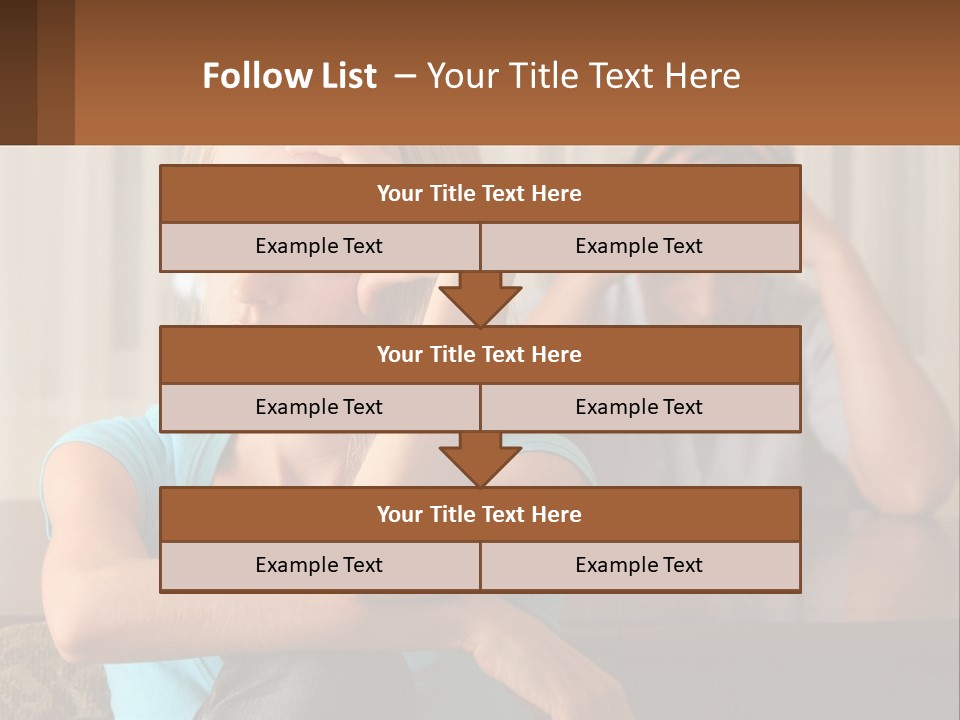 White Retired Daughter PowerPoint Template