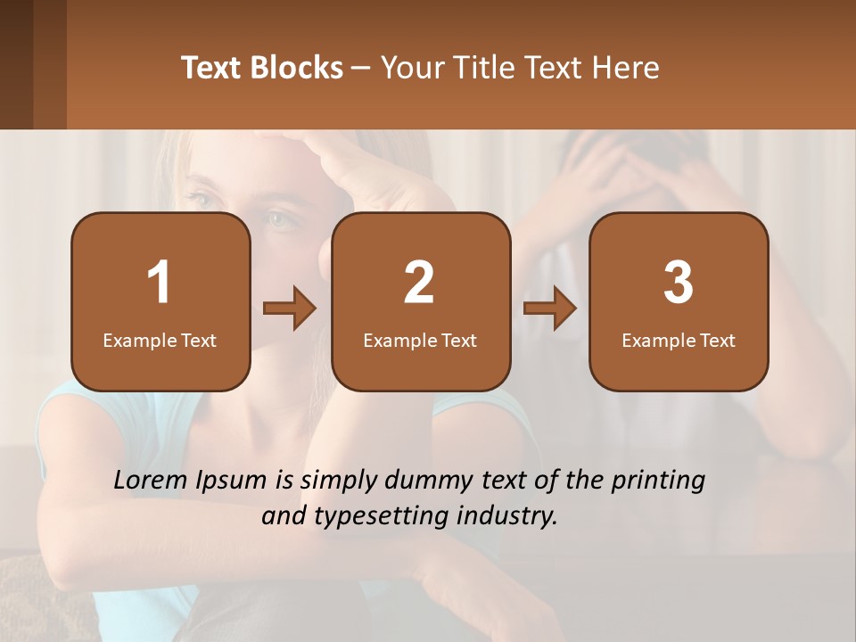 White Retired Daughter PowerPoint Template