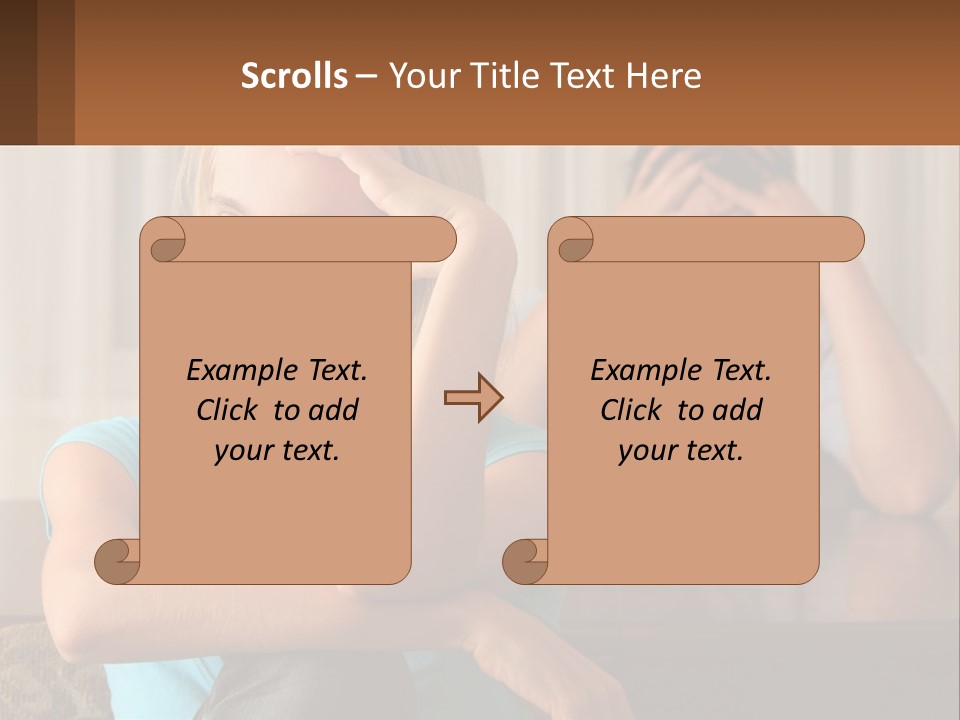 White Retired Daughter PowerPoint Template