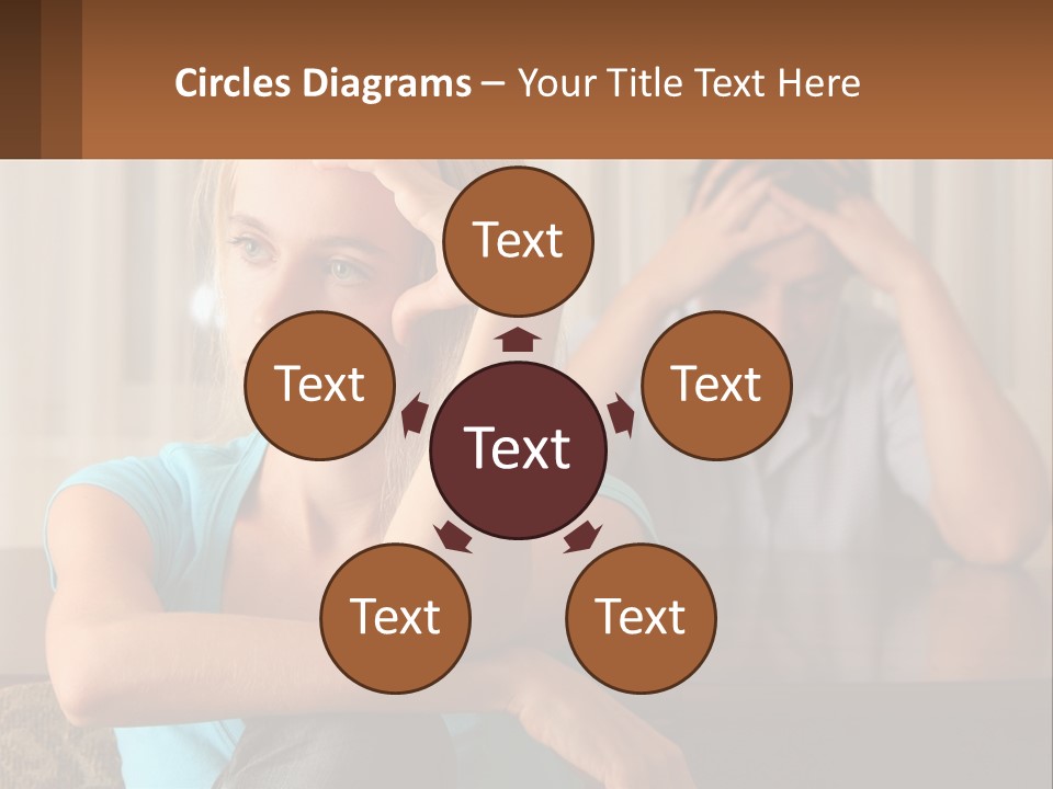 White Retired Daughter PowerPoint Template