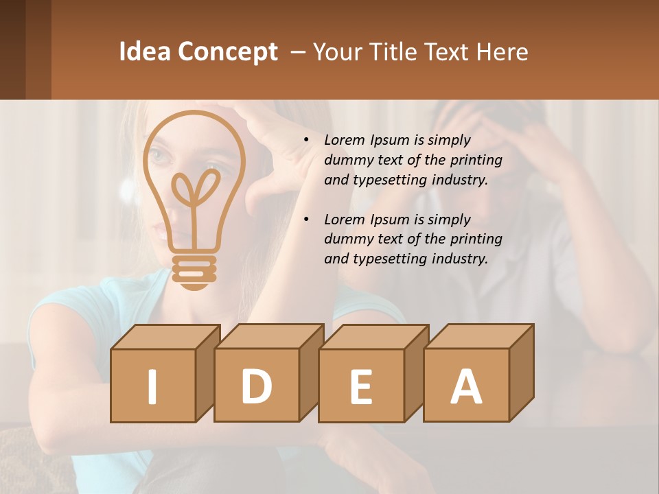 White Retired Daughter PowerPoint Template