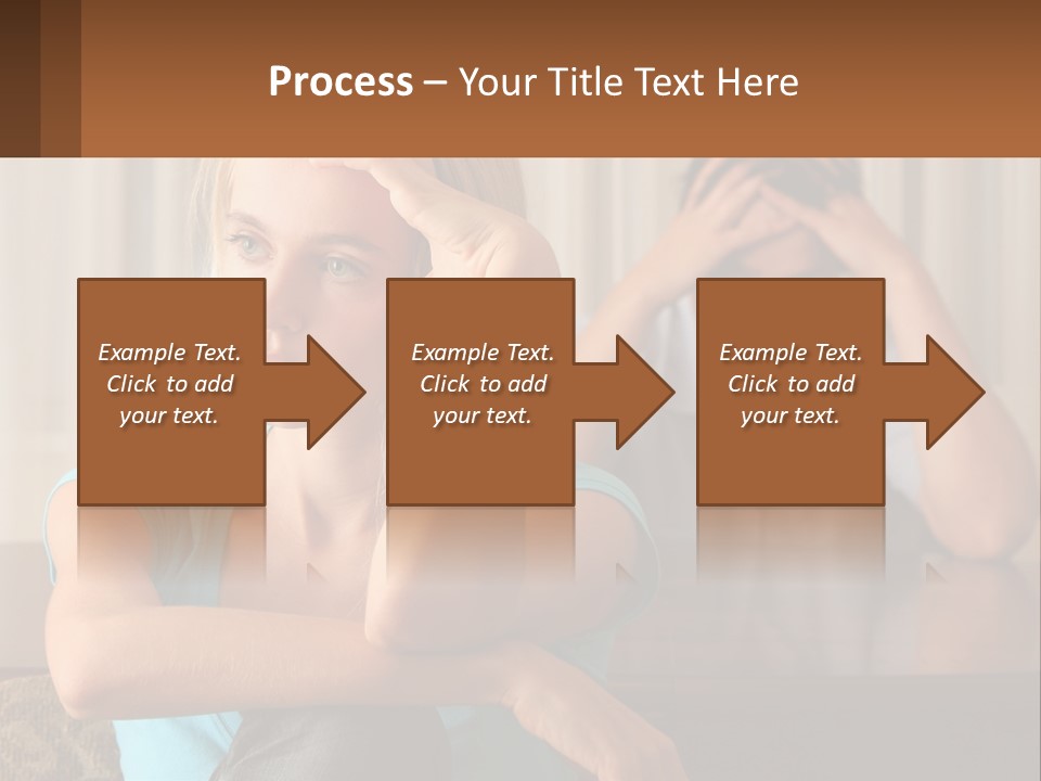 White Retired Daughter PowerPoint Template