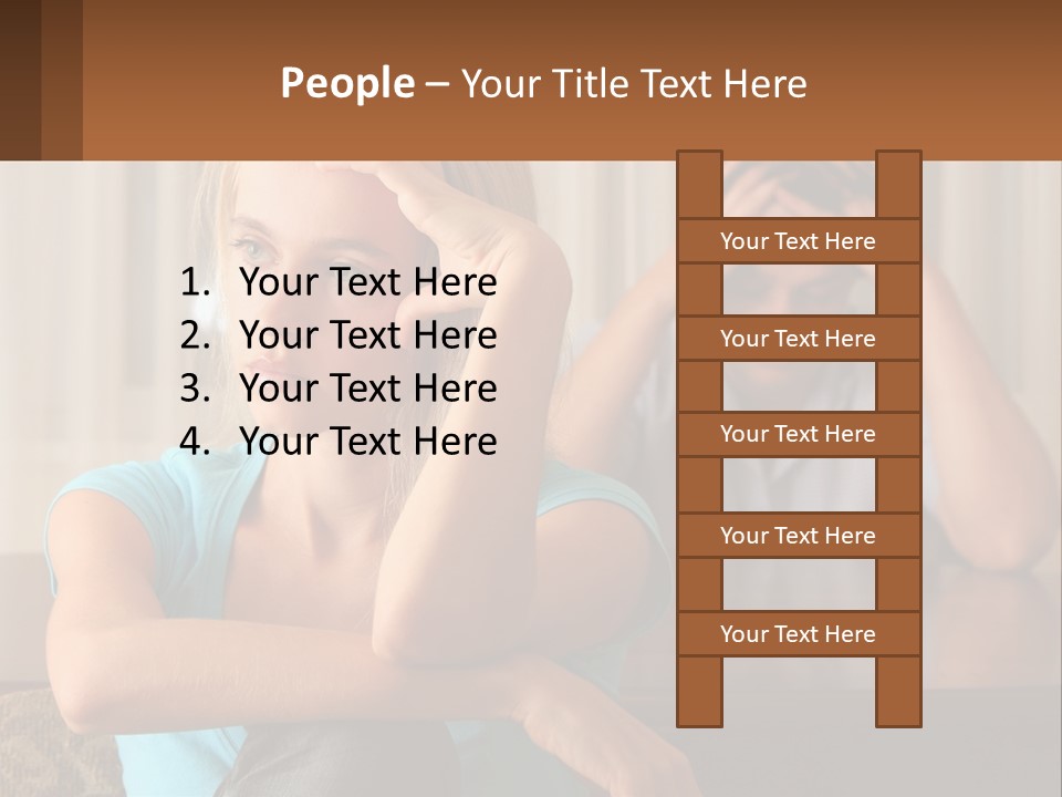 White Retired Daughter PowerPoint Template