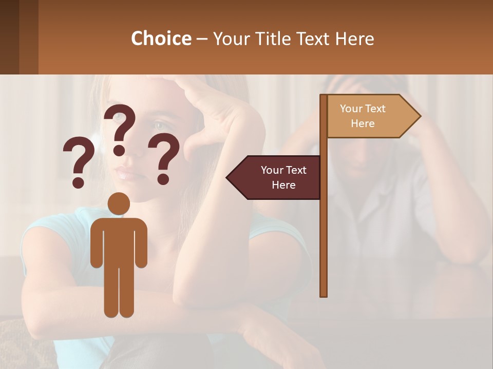 White Retired Daughter PowerPoint Template