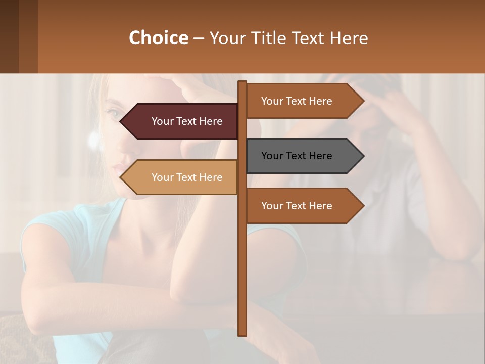 White Retired Daughter PowerPoint Template