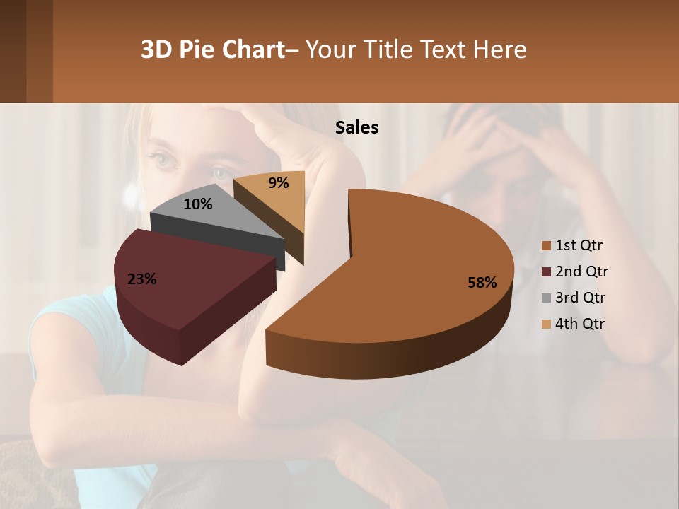 White Retired Daughter PowerPoint Template