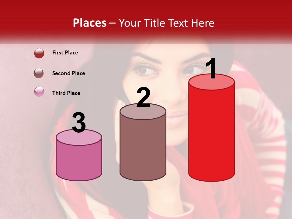 White Family Standing PowerPoint Template