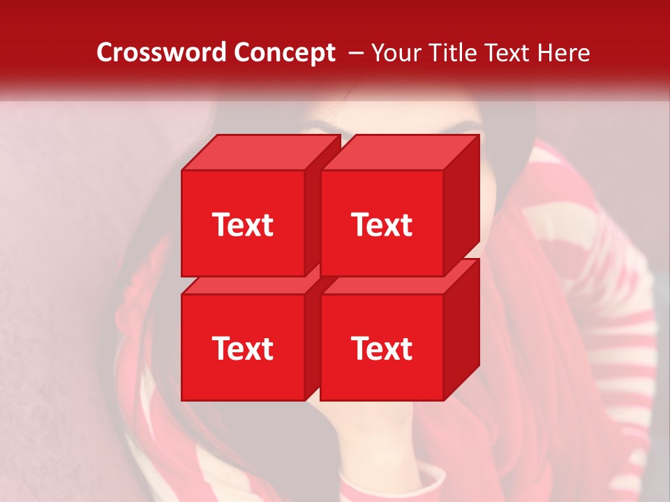 White Family Standing PowerPoint Template