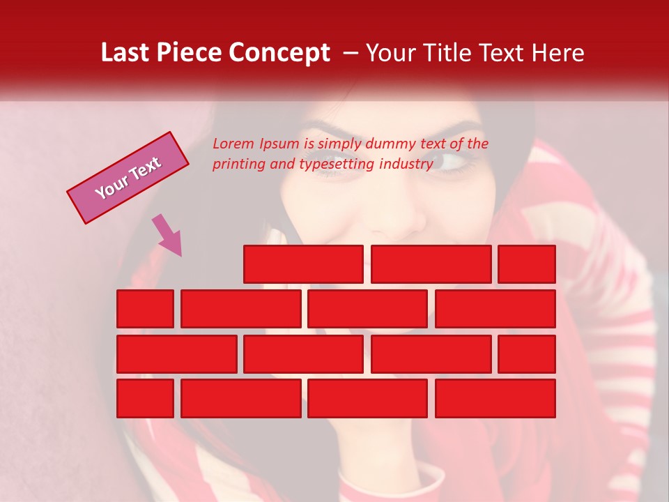 White Family Standing PowerPoint Template