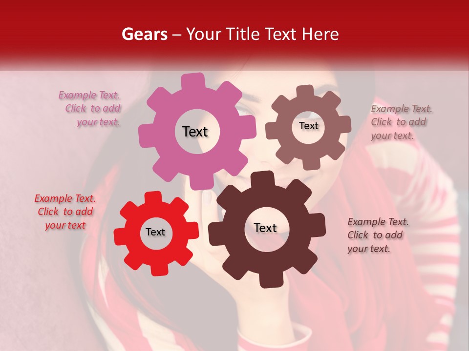 White Family Standing PowerPoint Template