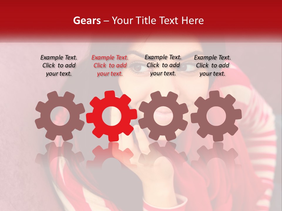 White Family Standing PowerPoint Template