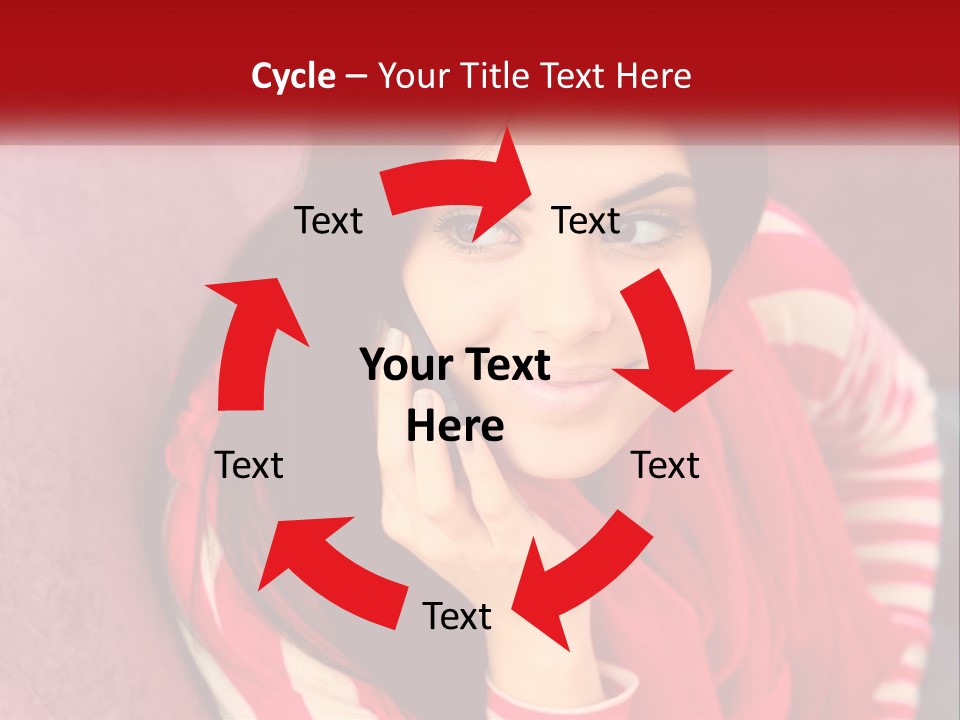 White Family Standing PowerPoint Template