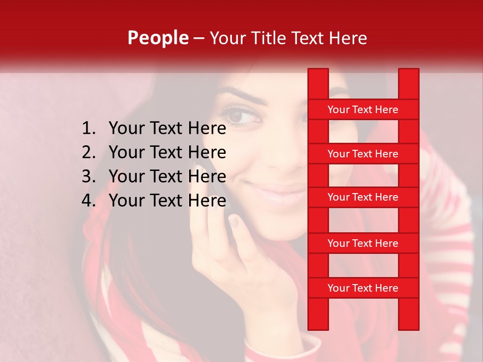 White Family Standing PowerPoint Template